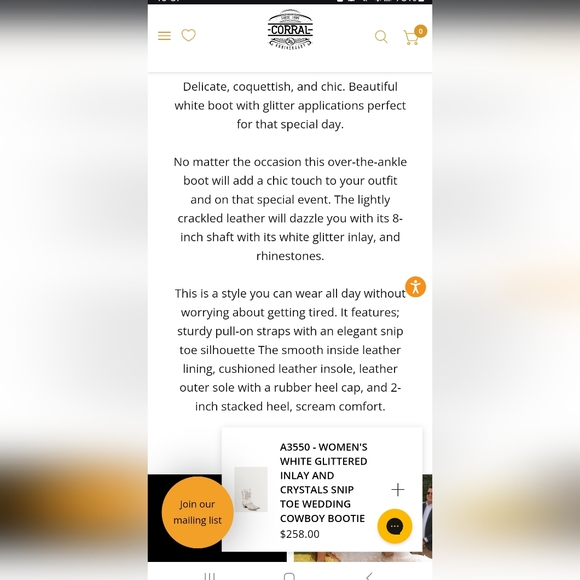 White Glitter inlay boots. - Picture 5 of 5